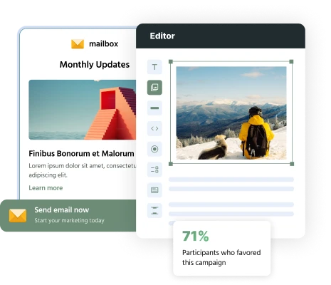 Built-in email marketing feature illustration
