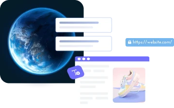 Global marketplace and worldwide selling feature illustration