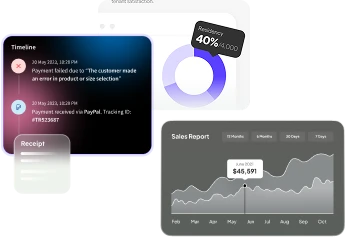 Sales and analytics tracking feature illustration