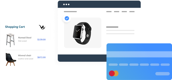 Secure online payments feature illustration