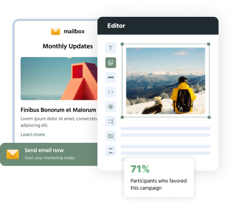 Built-in email marketing feature illustration