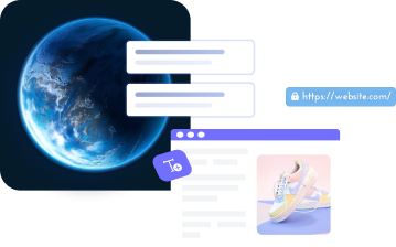 Global marketplace and worldwide selling feature illustration