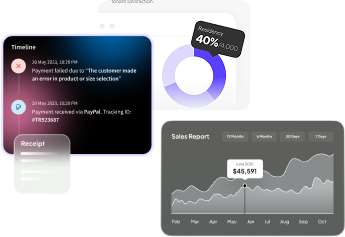 Sales and analytics tracking feature illustration