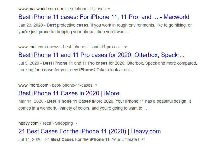 SERP-result-for-iphone-cases